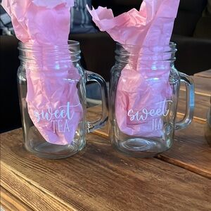 Sweet Tea Glass Mason Jars with Handles
